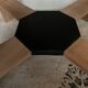 Esmée Art Deco side table, wood, black and grey