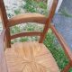 Rustic straw armchair