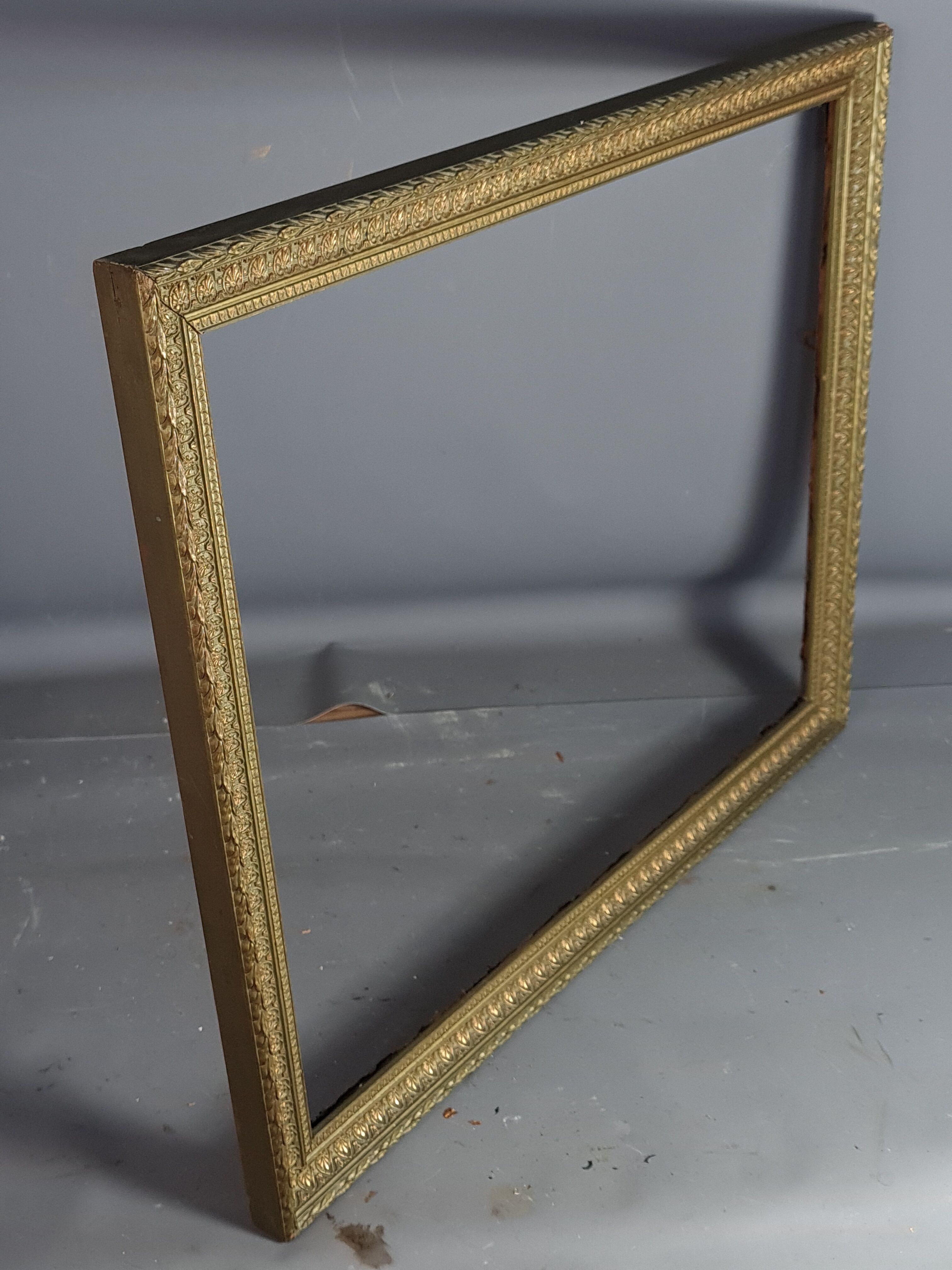 Old frame gilded patinated stucco wood