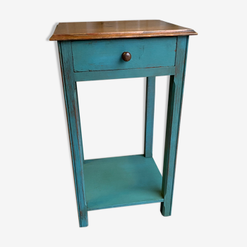 Serving waxed patinated side table