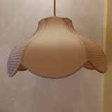 Vintage rattan fabric pendant lamp