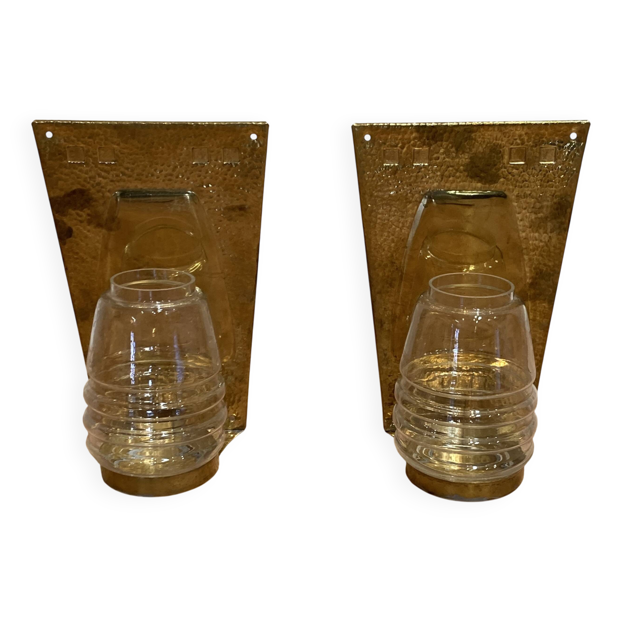 Pair of Scandinavian design candle holders from the 1960s.