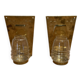 Pair of Scandinavian design candle holders from the 1960s.