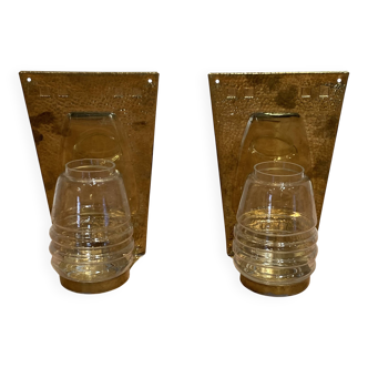 Pair of Scandinavian design candle holders from the 1960s.