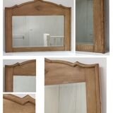 Mirror weathered wood ice beveled vintage 76 cm x 96 cm