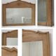 Mirror weathered wood ice beveled vintage 76 cm x 96 cm