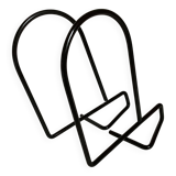 Pair of black metal bookends A