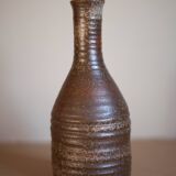 Vase en grès de l'abbaye de Fontgombault, vase décoratif, pot à fleurs, collection, 70's
