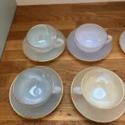 6 cups and saucers harlequin 220651