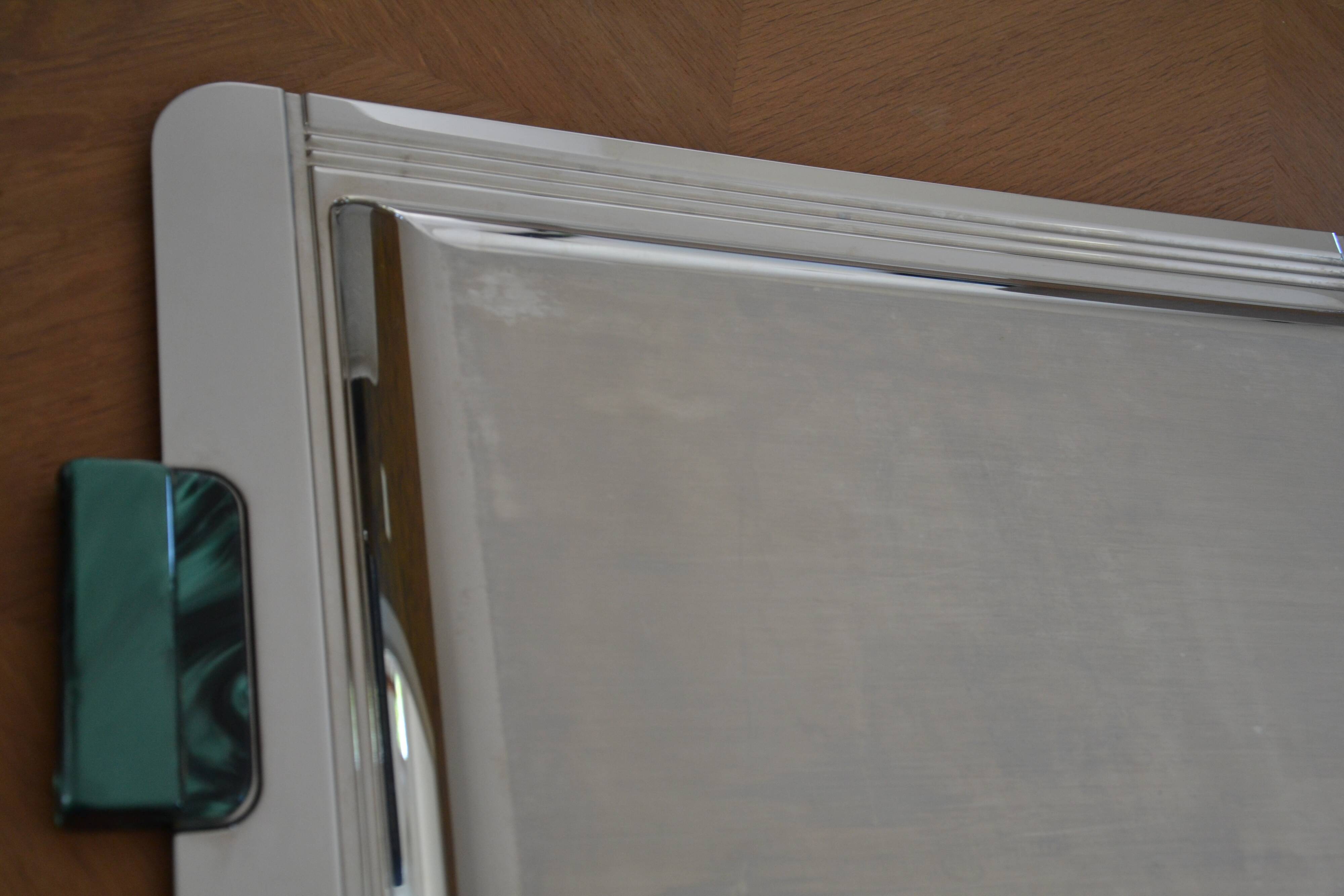 Large Jean Couzon stainless steel serving tray