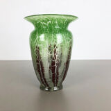 German glass vase by Karl Wiedmann for WMF Ikora, 1930s Bauhaus Art Deco