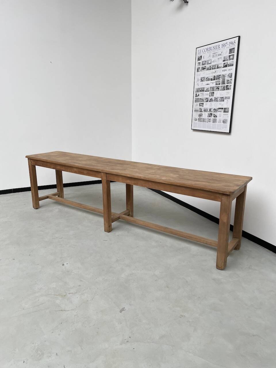 Oak console farm table 3m