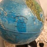 SEDIJE France illuminated terrestrial globe from the 70s