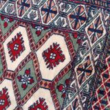 Tapis vintage fait main Bukhara 56cm x 83cm - 1C997