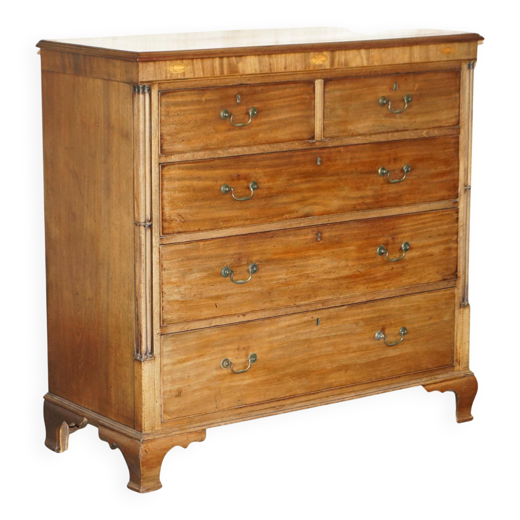Grande commode antique Thomas Chippendale Sheraton Revival bois dur