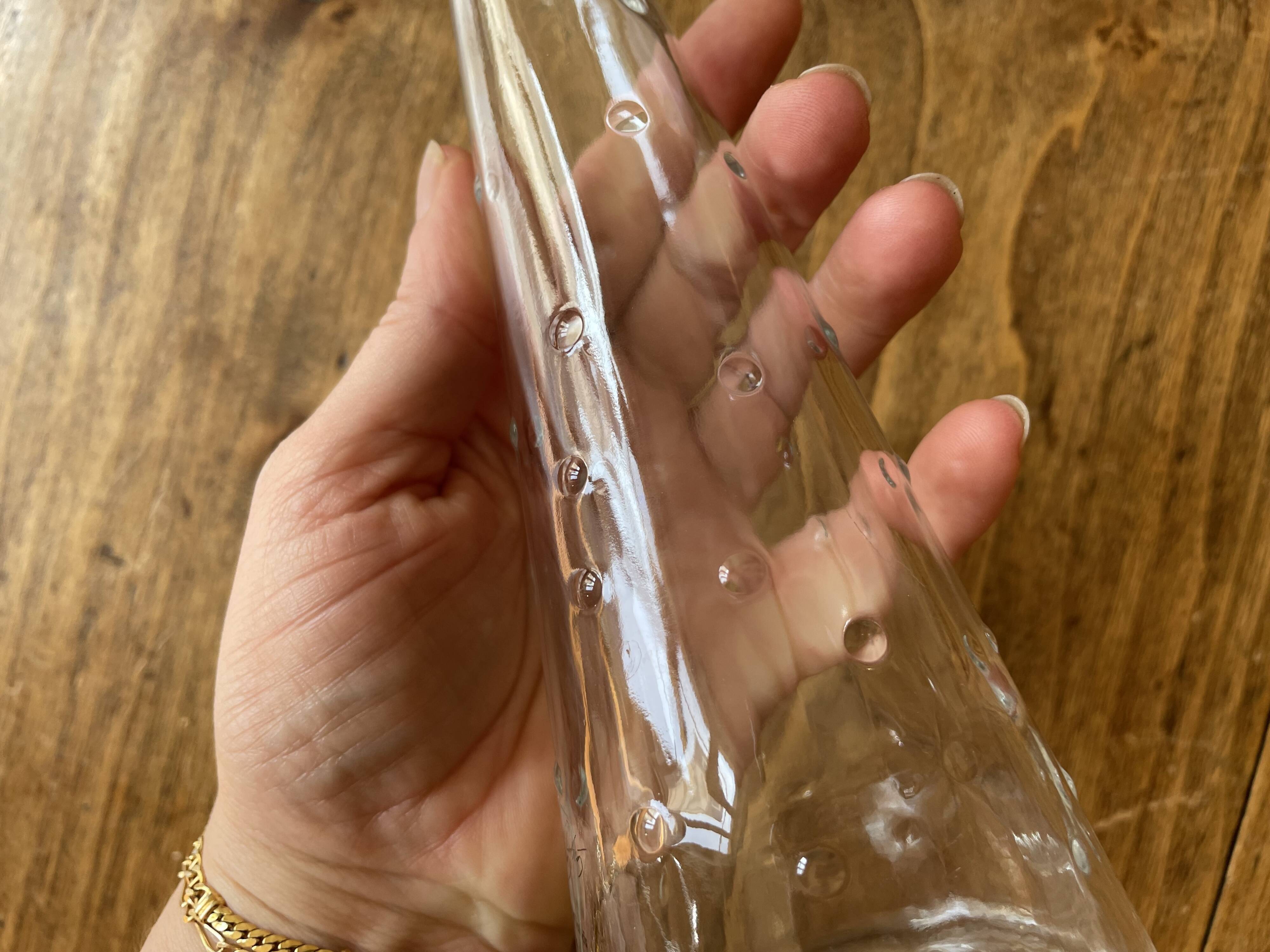 Set of 7 Ikea glass drop vases from the 90s