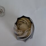 Vintage Luminarc vase, smoked glass - 70s