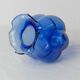 Vintage glass vase Hazel Atlas - Fenton blue cobalt flower vase, bulbous shape - Italy 1930s - Retro decorative vase, gift idea