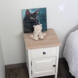 Solid wood bedside table