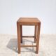 Tabouret ancien en bois foncé patiné