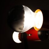 Pair of vintage red clamp spotlights from the 70s