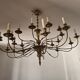 Large solid brass chandelier with 24 lights