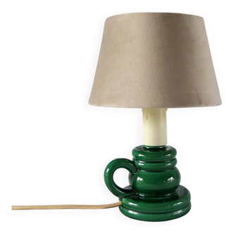 Enamelled ceramic lamp