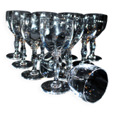 Set of 11 second-choice SAINT-LOUIS crystal wine glasses 15.5cm