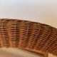 round woven rattan mirror, 1960s