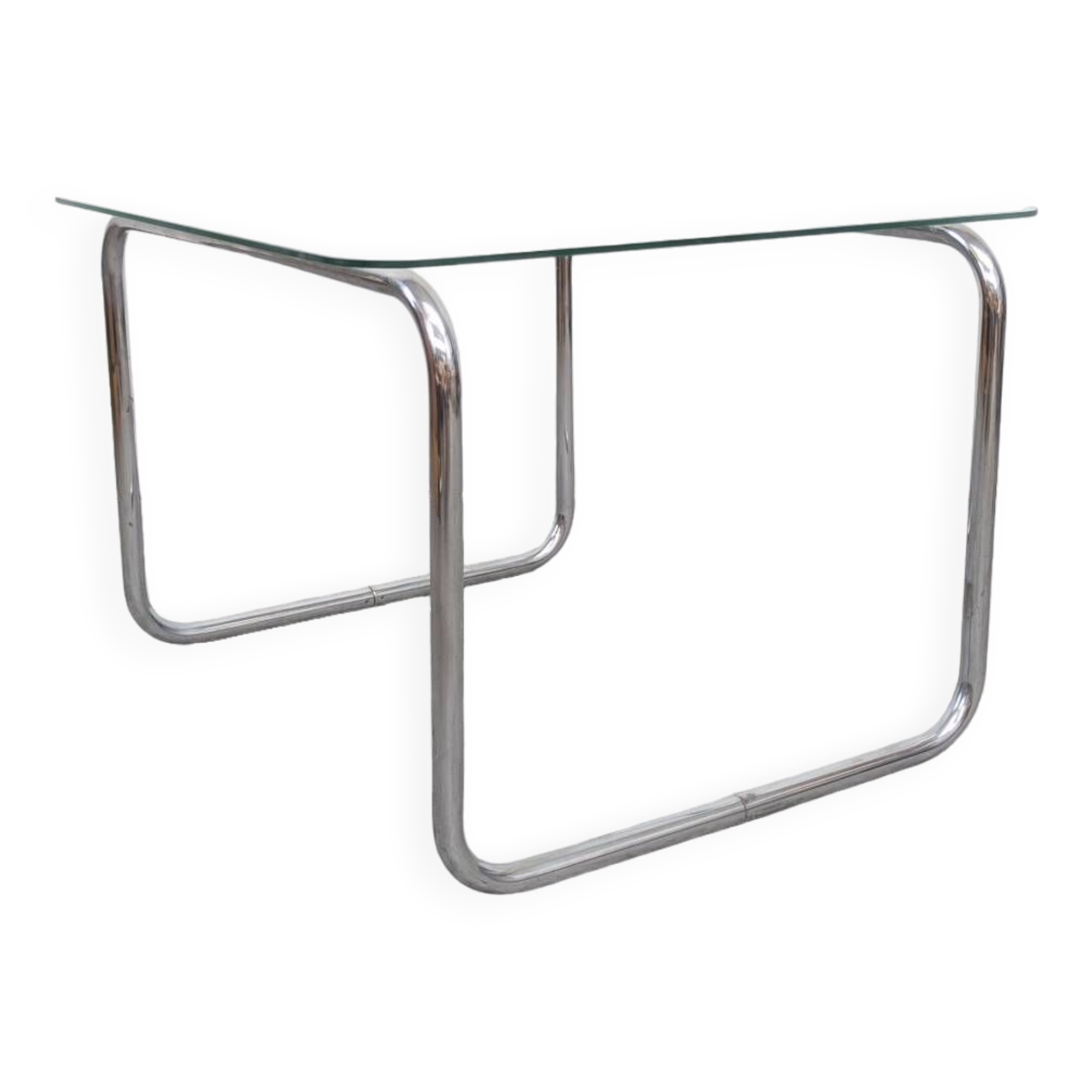 Table basse vintage en tube d'acier de Kovona