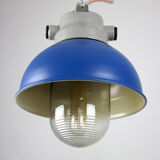 Blue industrial hanging light from tep