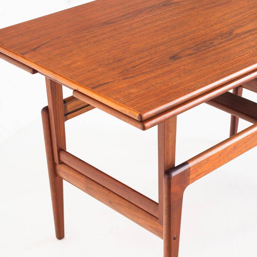 Vintage "Elevator" teak table Designed by Kai Kristiansen for VMMobler. Denmark, 1960s