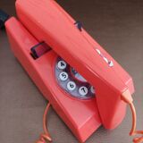 Trimphone sixties mod phone with push button (orange)