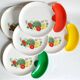 5 dessert/salad plates with stylised vegetable decoration. Sovirel France 70