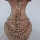 Large handmade Vallauris enameled stoneware vase 32 cm