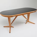 Italian design oak dining table - 1970s