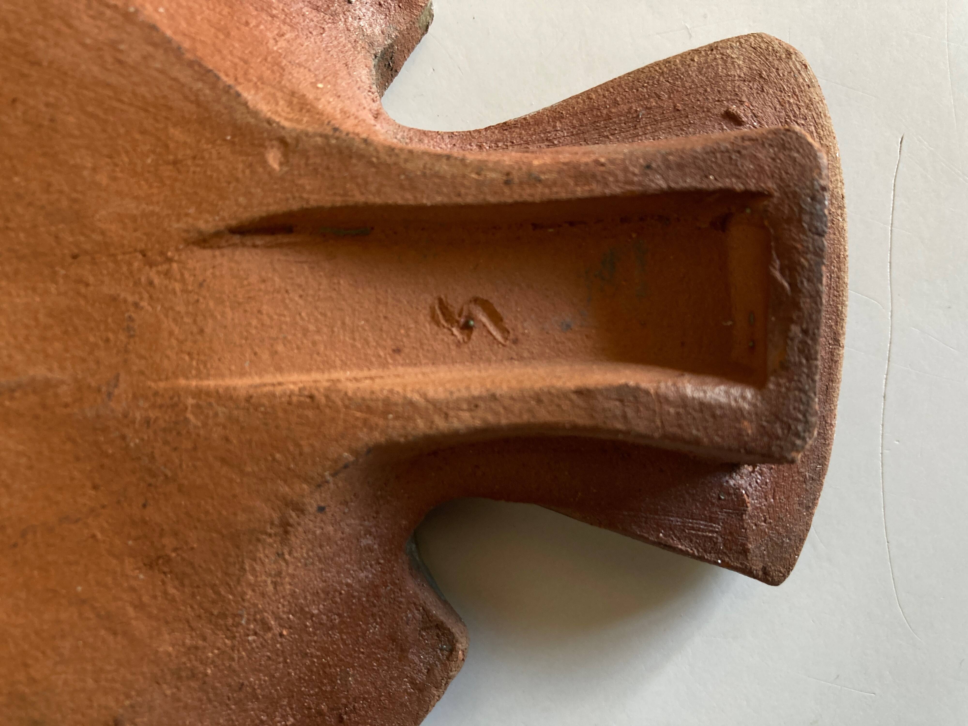 Empty fish pocket 1970s in glazed earthenware