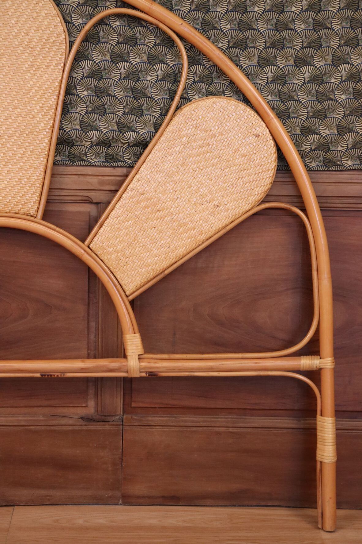 Headboard 140 rattan and cannage