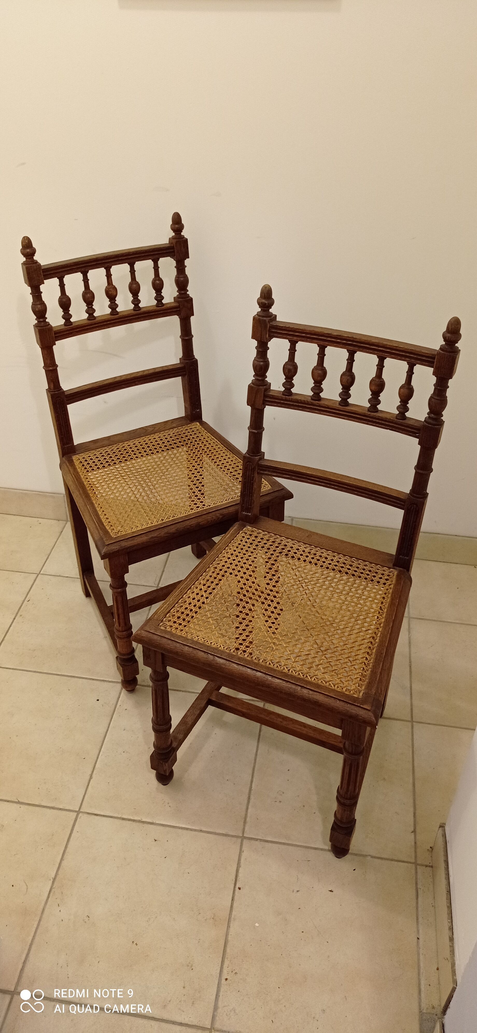 Pair of tanned chairs