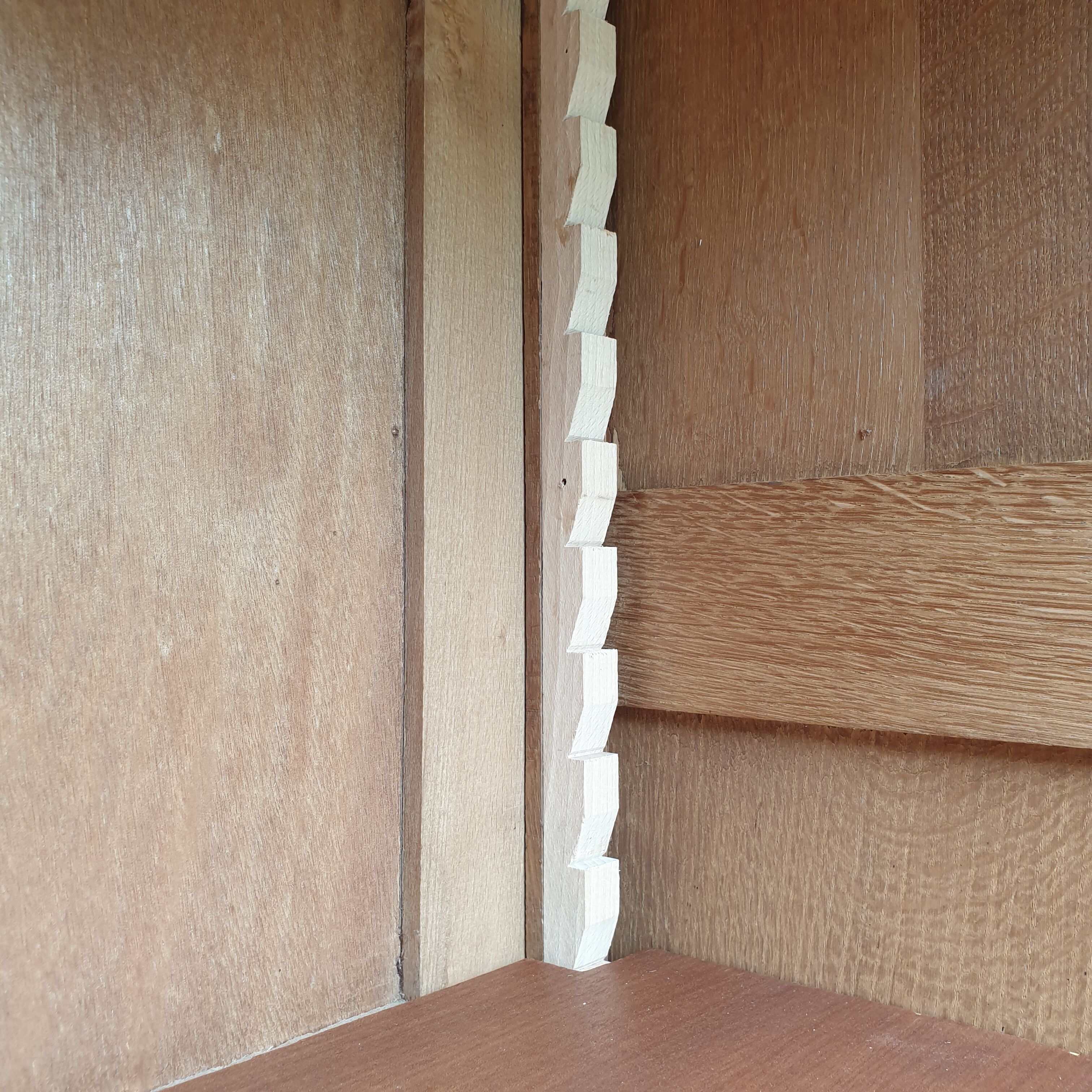 Evolutionary bookcase dressing room Oak Louis XV style