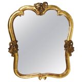 Max Welz Vienna Art Nouveau Hand-Carved Gilded Wood Wall Mirror, Austria, 1930s