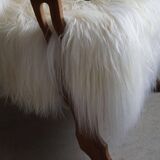 Henning Kjærnulf, armchair reupholstered in long-haired Icelandic sheepskin, 1950