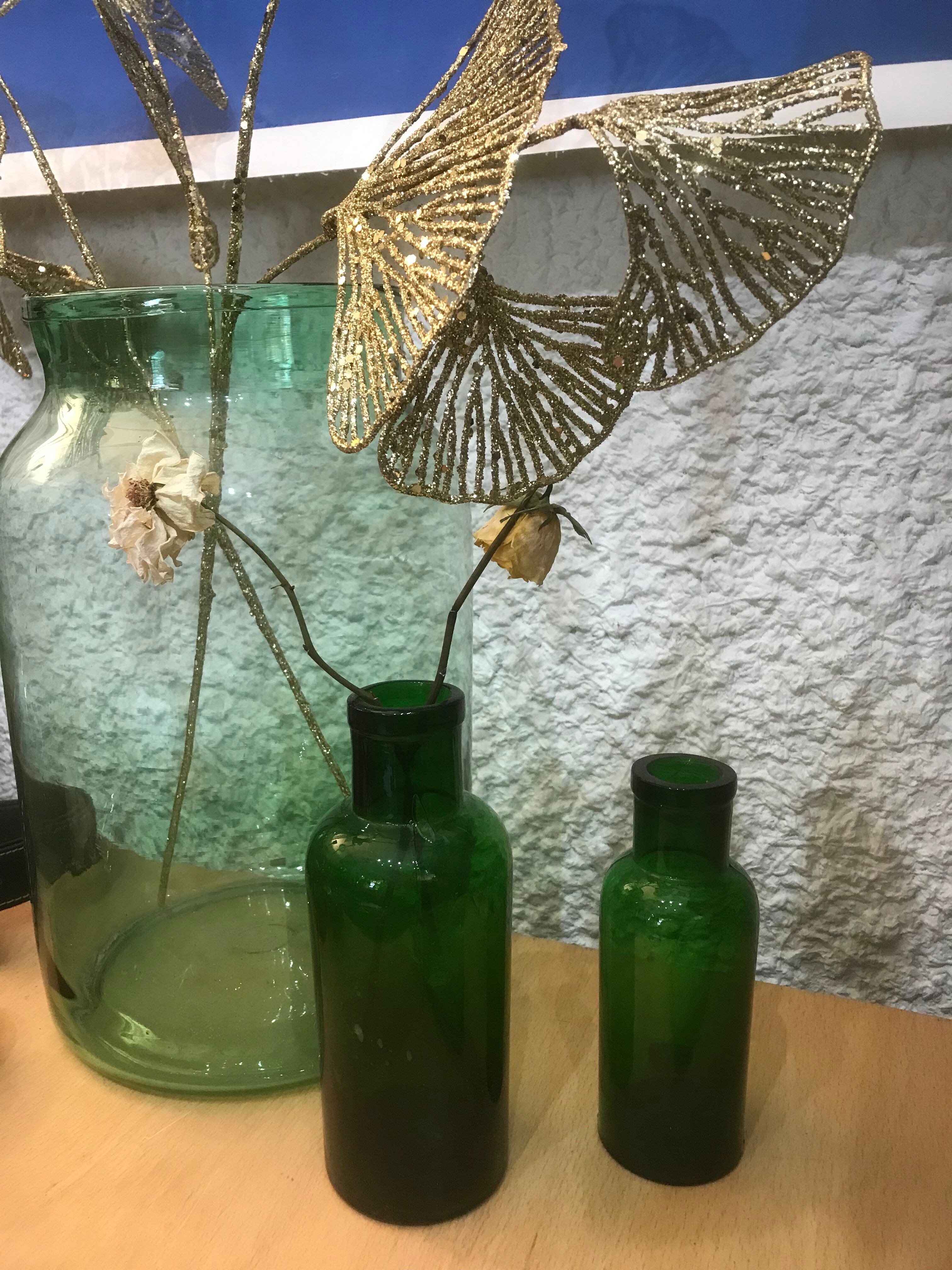 Vintage glass bottles 1960