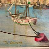 Oil on canvas representing "The old port of Marseille" signed H.CONDORE