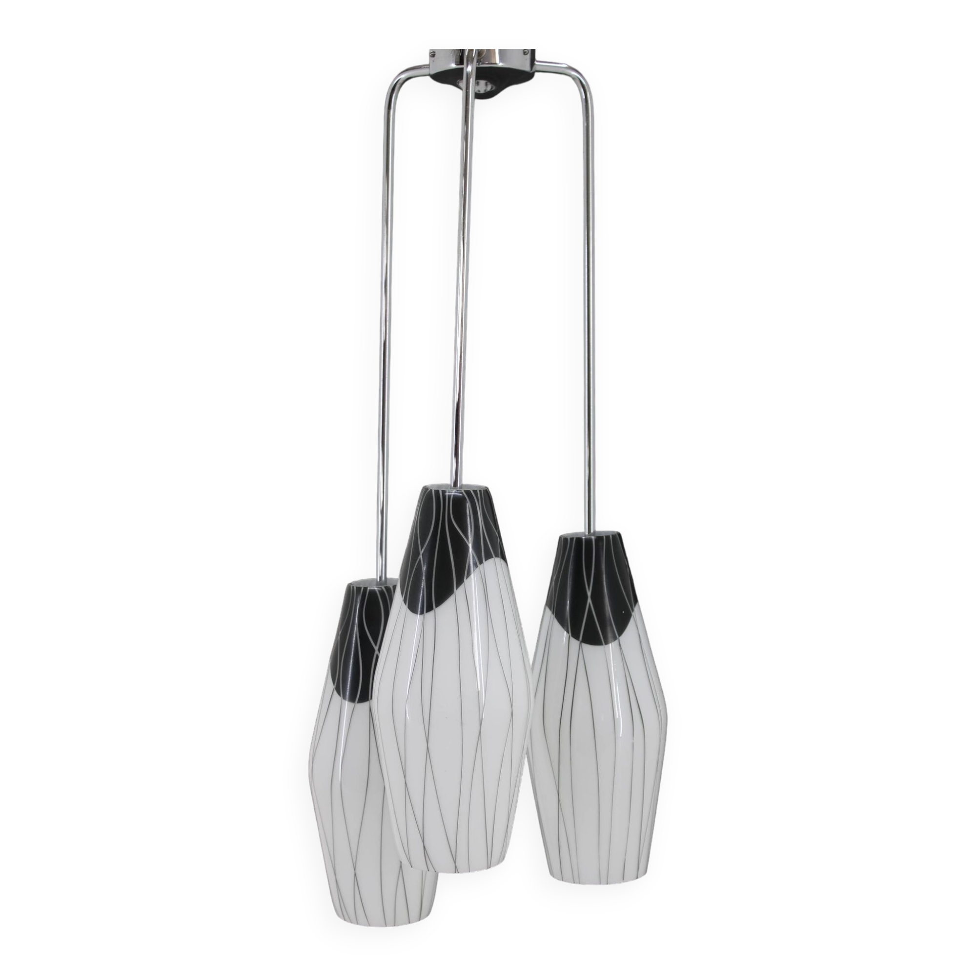 1970s Glass Pendant , Czechoslovakia