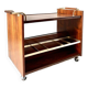 Vintage rosewood bar cart, Italy 1960s