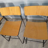 Set of 4 vintage "sultana" chairs