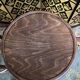 3 curved wooden bar stools