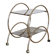 Glass and gold metal rolling trolley 1970
