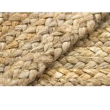 Natural Jute Rug, Alhambra Natural Color, 100% Jute Fiber Rug, Hand Braided